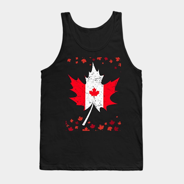 Canada Flag, Canadian Maple Leaf Tank Top by GlossyArtTees